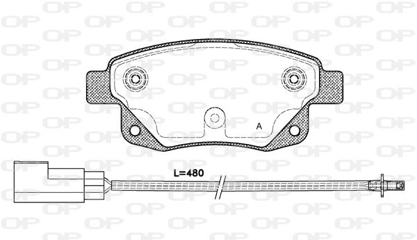 OPEN PARTS Комплект тормозных колодок, дисковый тормоз BPA1252.01